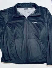 Columbia Omni-Heat Thermal Comfort Full Zip Jacket Women's Large Black VERY GOOD