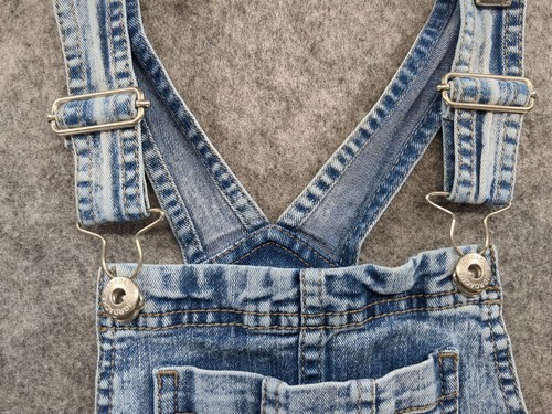 Jordache Denim Girls Jeans Overalls M7/8 Wide Leg - Picture 7 of 17