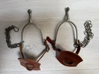 Antique Military WW1 Era Horse Riding Cavalry Spurs Nickel Silver Stamped