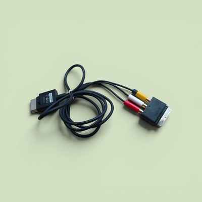 Original XBOX 360 S AV-Kabel - Composite AV Cable TV Kabel SLIM / Phat + Adapter