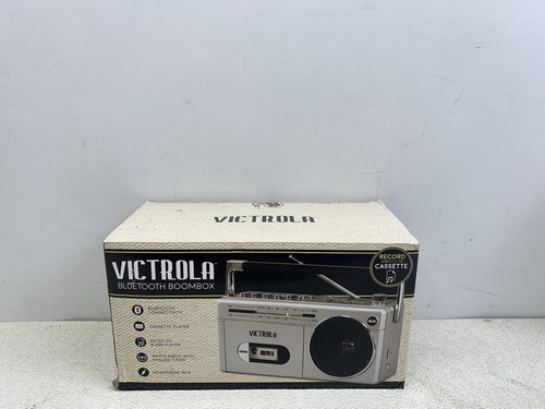 Victrola - Boombox con radio AM/FM VBB-25-SLV - Argento - - Foto 1 di 3
