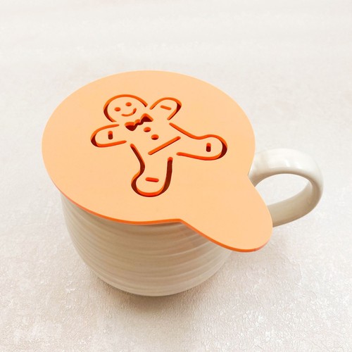 Gingerbread Coffee Stencil For Christmas Latte Ginger Bread Hot Chocolate UK - Picture 11 of 12