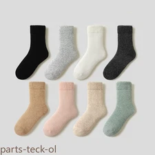 5Pack Women Wool Crew Socks Thick Heavy Warm Thermal Sport Cozy Fuzzy Color Boot