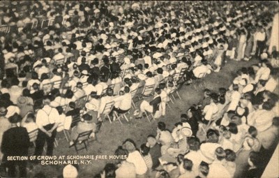 Schoharie New York NY Movies Large Seated Crowd c1940s Vintage Postcard bhn