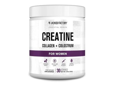 Jacked Factory Creatine Collagen Colostrum Powder Women Unflavored 30 Servings