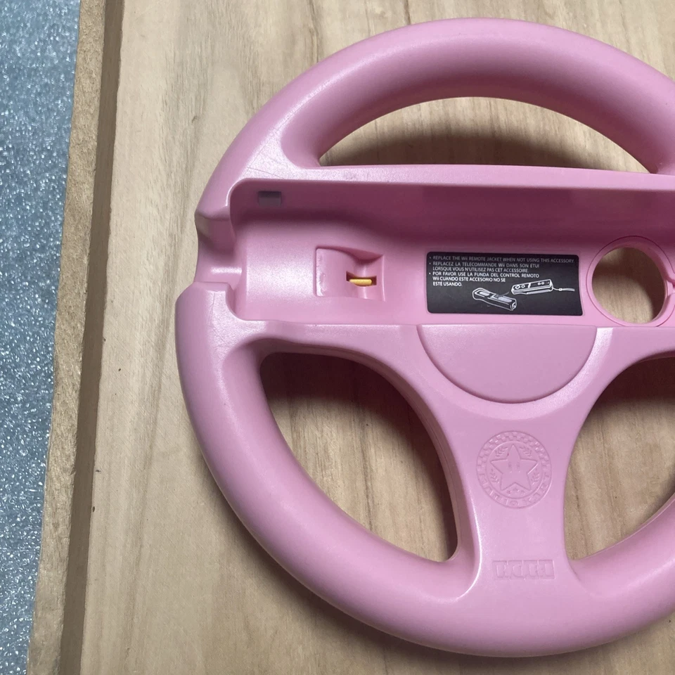 Hori Mario Kart Princess Peach Pink Steering Racing Wheel Wii GREAT CONDITION - Image 3 of 4