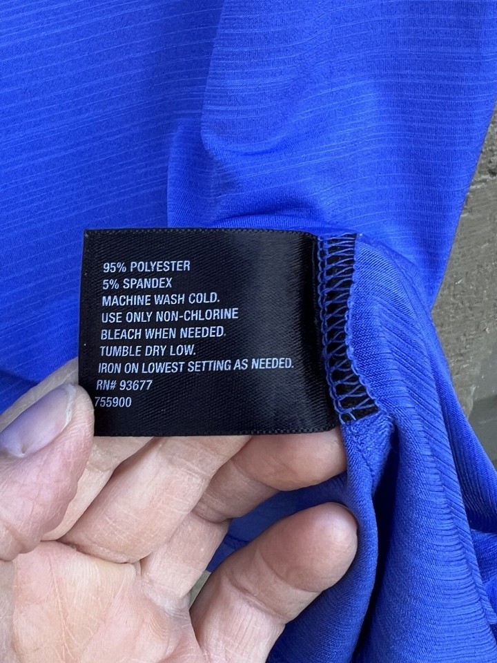 East 5th Women's Royal Blue Long Sleeve Drape Neck top Large eBay