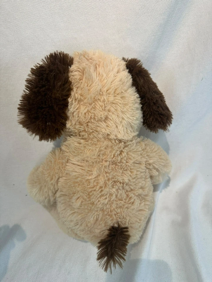 Dan Dee Plush Tan & Brown Puppy Dog Stuffed Animal With Pink Bow 12" - Image 4 of 4