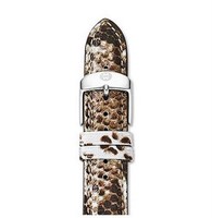 Michele 18 Mm Snake Print 123021 Leather Watch Strap $100 on sale Michele 18 Mm Snake Print 123021 Leather Watch Strap $100 on sale