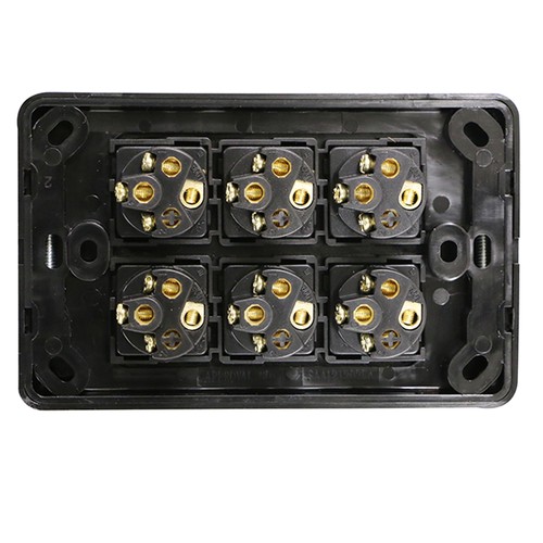 1 2 3 4 5 6 Gang - BLACK Switch - SAA Approved - 240 Volt 10 Amp FREE SHIP - Picture 15 of 17