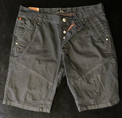 CELIO UK48 US 38 DENIM FRENCH MADE NAVY RELAX COLLECTION SHORTS