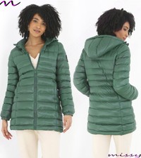 NEW WOMENS Ladies PUFFER Quilted Hooded Parka Winter Jacket Coat SIZE8-16 padded