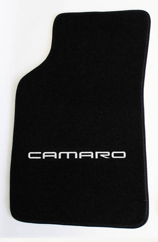 NEW 1982 - 2002 Camaro Floor Mats Gray Carpet Embroidered Z28 Logo Red on All 4