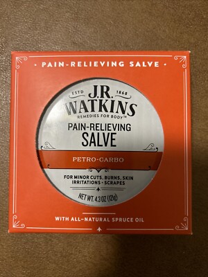 2 X JR WATKINS PETRO-CARBO FIRST AID PAIN RELIEVING SALVE NEW SEALED
