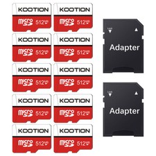 Kootion Red 512MB 10PCS Micro SD Card C10 TF Card Memory Card For PC Laptop
