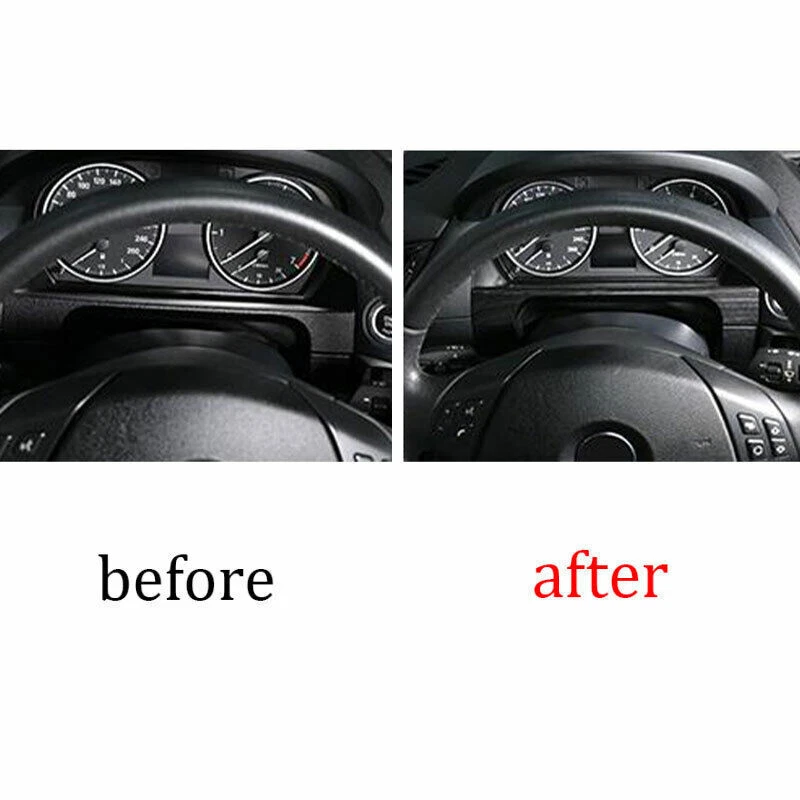 Moldura para BMW X1 E84 2013-2015 preta madeira grão painel acabamento tampa moldura - Imagem 3 de 4