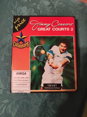 Jimmy Connors Great Courts 2 Tennis Amiga Big Small Box 