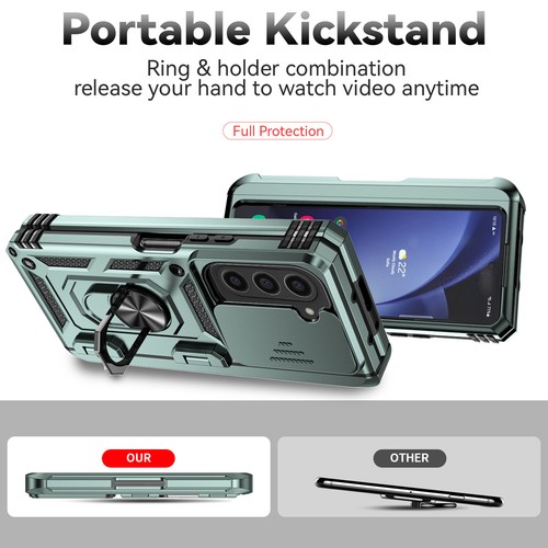 For Samsung Galaxy Z Fold 6 Shockproof Rubber Magnetic Kickstand Case - Picture 45 of 99