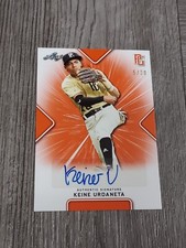 KEINE URDANETA 2021 LEAF PERFECT GAME ORANGE AUTOGRAPHED ROOKIE CARD.#5/30.