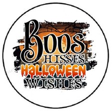 BOO HISSES AND HALLOWEEN WISHES ENVELOPE SEALS LABELS STICKERS PARTY FAVORS