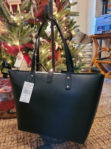 Michael Kors Karson Cuero de guijarros negro Large Carryall Tote & Wallet ambos nuevos! - Imagen 8 de 12