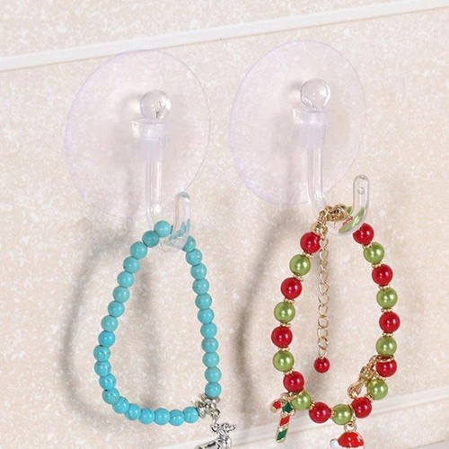 10 X Window Suction Cup Hooks Sucker Hanger Small Clear Plastic Hanging - Picture 7 of 13