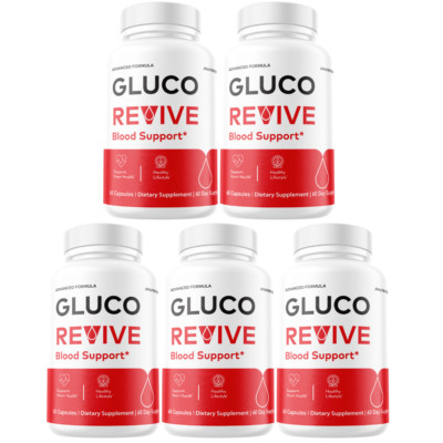 Gluco Revive Blood Support Advanced Glycogen Support - 5 Bottles
