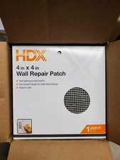 HDX 4" x 4" Wall Repair Patch Self Adhesive Steel Patch Holes Lot of 24 New