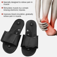 Professional 1 Pair Black Massage Slippers Used For Acupuncture Therapy Massager