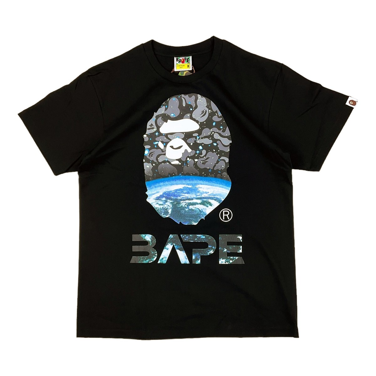 BAPE Space Camo Ape Head T-Shirt Black | A Bathing Ape | eBay