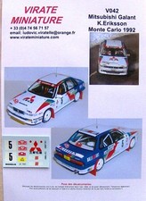 V042 MITSUBISHI GALANT VR4 RALLYE MONTE CARLO 1992 N°5 KENNETH ERIKSSON VIRATE