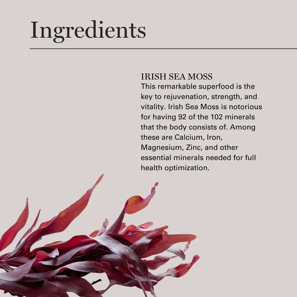 Gel de musgo marino refuerzo de inmunidad alimento celular Dr. Sebi Net con peso 10oz Nuevo Foto 3 de 3