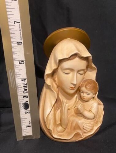 Vintage Virgin Mary Madonna with Baby Jesus Planter Figurine Sanmyro Japan - Picture 4 of 10