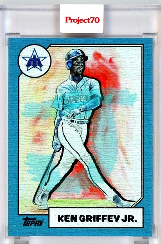 2021 TOPPS PROJECT 70 KEN GRIFFEY JR - INFINITE ARCHIVES RAINBOW FOIL 62/70 #294