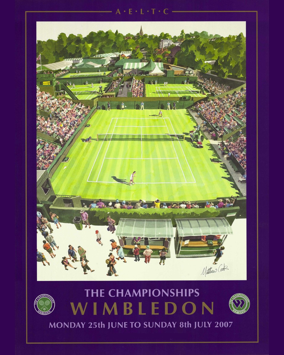 2007 Wimbledon Tennis Tournament Ad Poster, 8x10 Color Photo | eBay