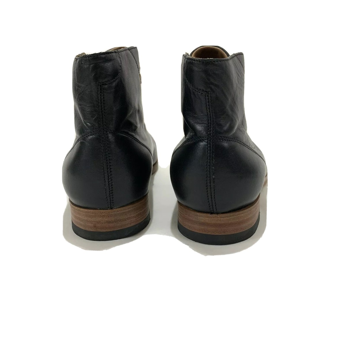 Sitrana Mens Boots Black Full Grain Leather Hand Made Chile Calf US Mens 8-8.5 Rancher 8 main image 2