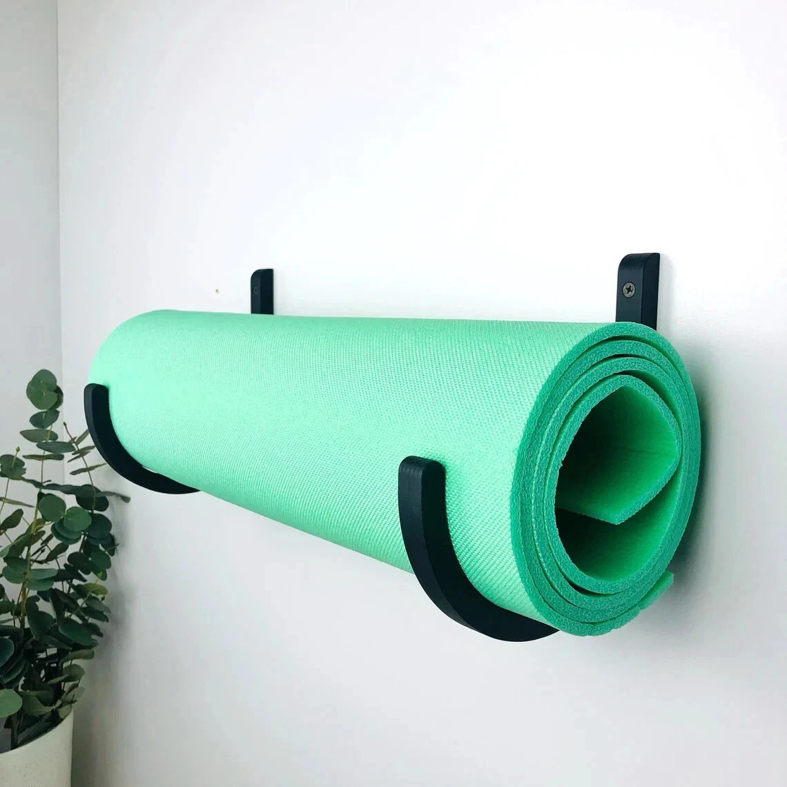 Plywood Yoga Sport Gymnastics Mat Hook Home Gym Storage Wall Holder Foam  Roller