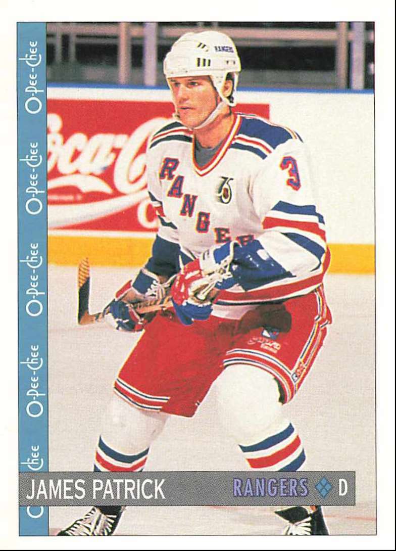1992-93 O-Pee-Chee James Patrick New York Rangers #215