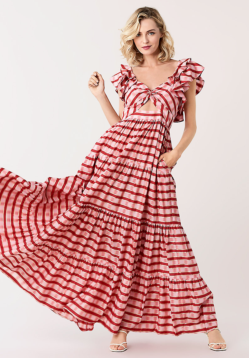 Diane Von Furstenberg DVF Red Pink Gold Cut Out Maxi Dress Size 10 NWOT | eBay Diane Von Furstenberg DVF Red Pink Gold Cut Out Maxi Dress Size 10 NWOT | eBay