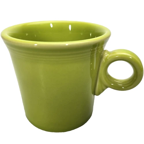 Homer Laughlin Fiesta Ware Coffee Cup Mug Lime Green Ring Handle HLC USA Ceramic