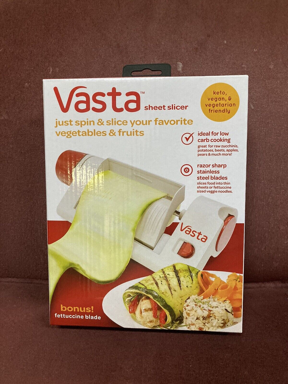 VASTA Vegetable & Fruit Sheet Slicer Peeler Veggie Noodles 🍎Keto Vegan NEW eBay