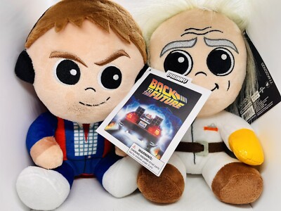 Back To The Future Marty McFly 8 Inch Phunny Plush and Doc Brown