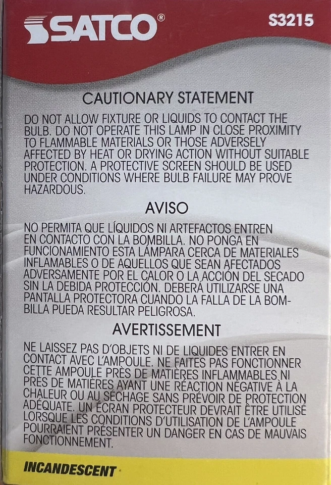 Satco Intermediate Base R14 Light Bulb, 300 Lume - Image 3 of 4