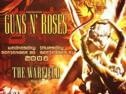 GUNS N' ROSES WARFIELD 2006 CONCERT POSTER CRAIG HOWELL BG344