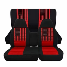 Truck Seat Covers Fits Ford F150 1997-2003 40/60  USA Flag Car Seat Covers