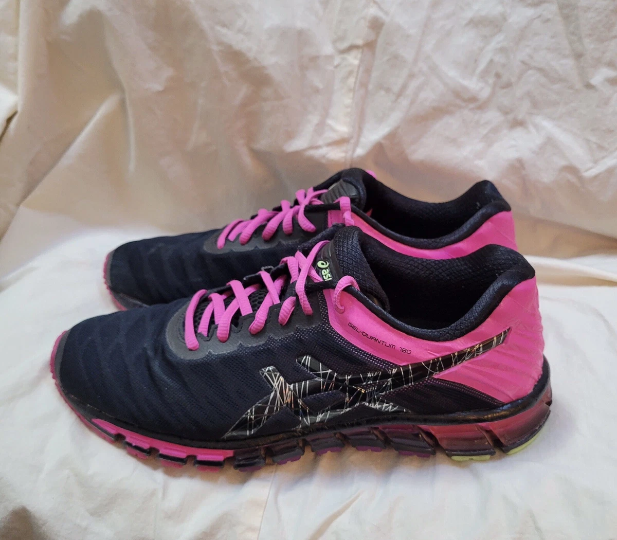 Asics Gel Quantum 180 Athletic Women s Running Shoes Pink Black