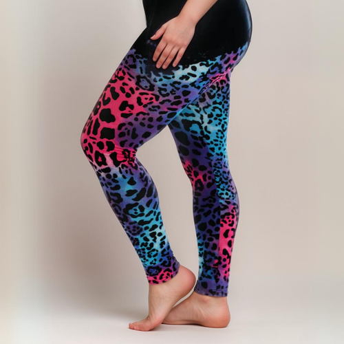 ROCKTHOSECURVES MUJER LEGGINGS LEOPARDO SUAVE ELÁSTICO TIRO ALTO PANTALONES TALLA GRANDE - Imagen 19 de 19