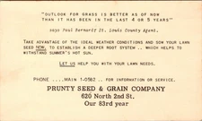 St. Louis, MO Prunty Seed & Grain Company 1957 Advert Postal Card P818