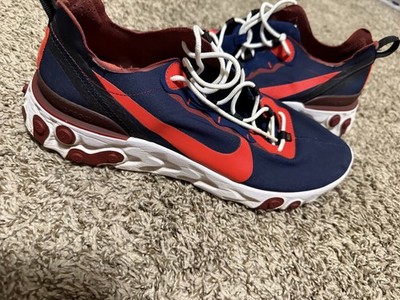 Nike React Element 55 Rabid Panda Men s Navy Red White Low Top Lace Up Sneaker