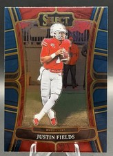 Justin Fields 2023 Panini Select Draft Picks Concourse BLUE #38 RC Buckeyes